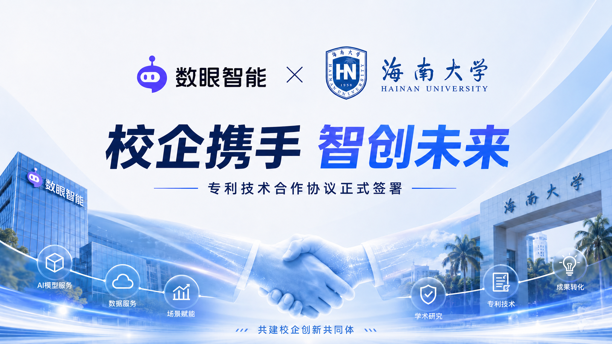 数眼智能与海南大学达成专利技术合作